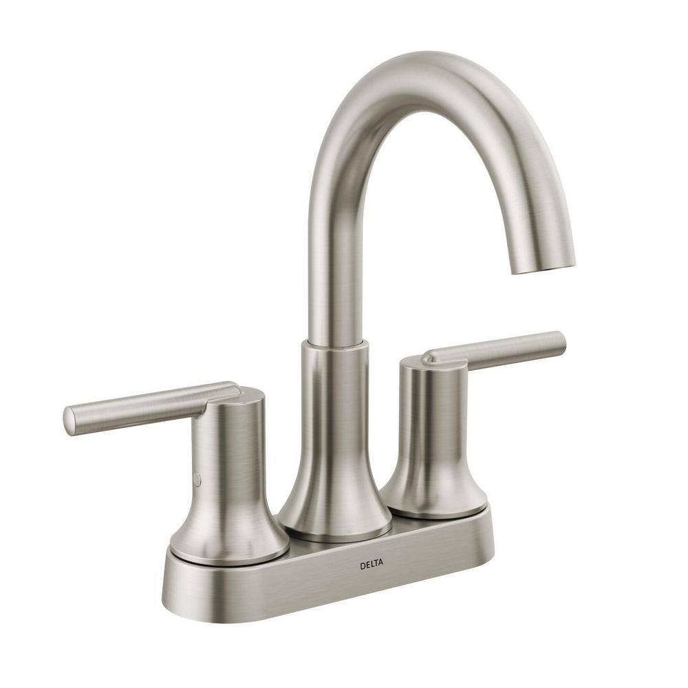 Sleek Trinsic 8'' Stainless Steel Modern Centerset Bathroom Faucet