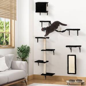 Wall-mounted Cat Tree Shelf, Scratcher