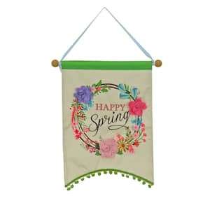 18 in. Happy Spring Banner