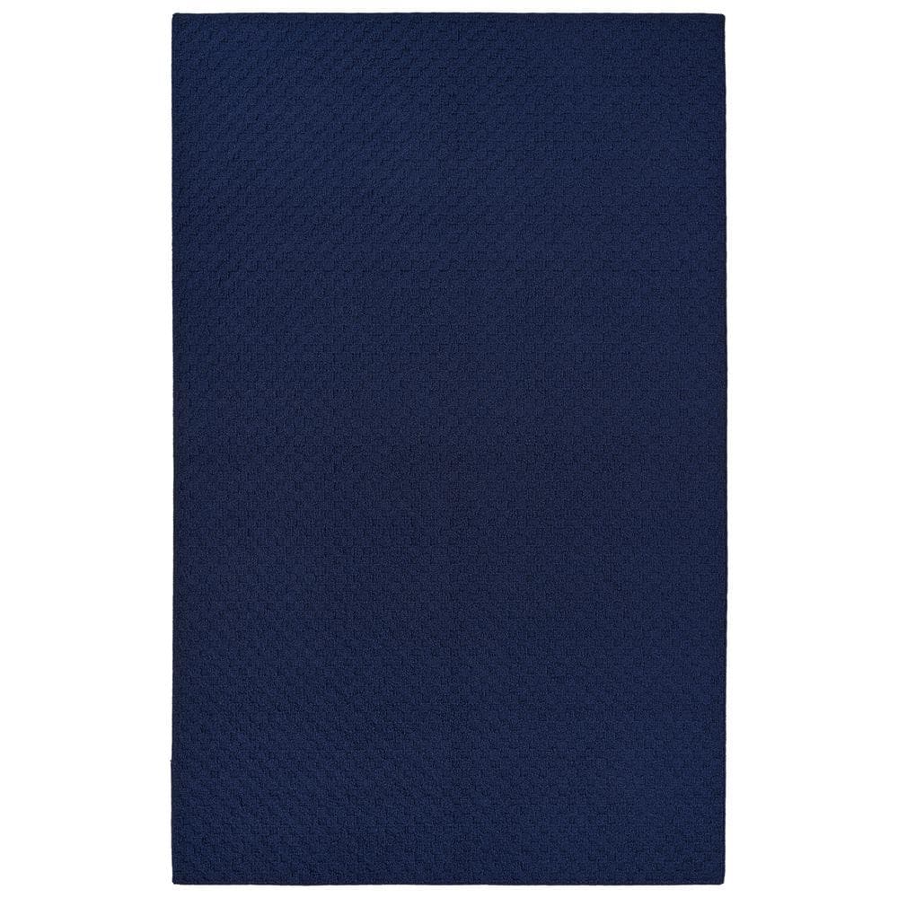 Garland Rug Town Square Navy 9 ft. x 12 ft. Geometric Area Rug ...