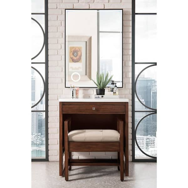 Athens 30.0 in. W x 15.0 in. D x 33.3 in H. Vanity Side Cabinet in Mid Century Acacia
