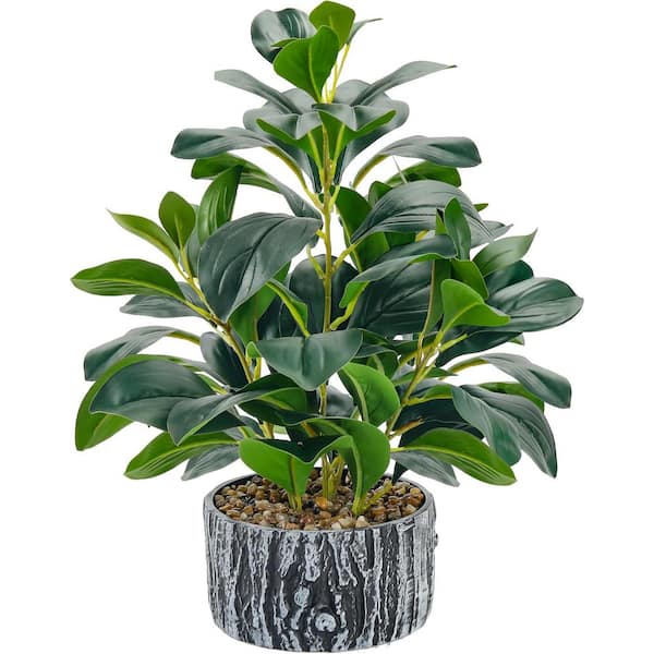 Cubilan 17 in. Green Artificial Ficus Plants in Pot