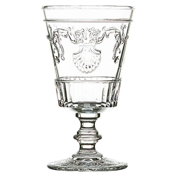 La Rochere Versailles 13.5 oz. Shell/Flower Design Water Glass (Set of 6)