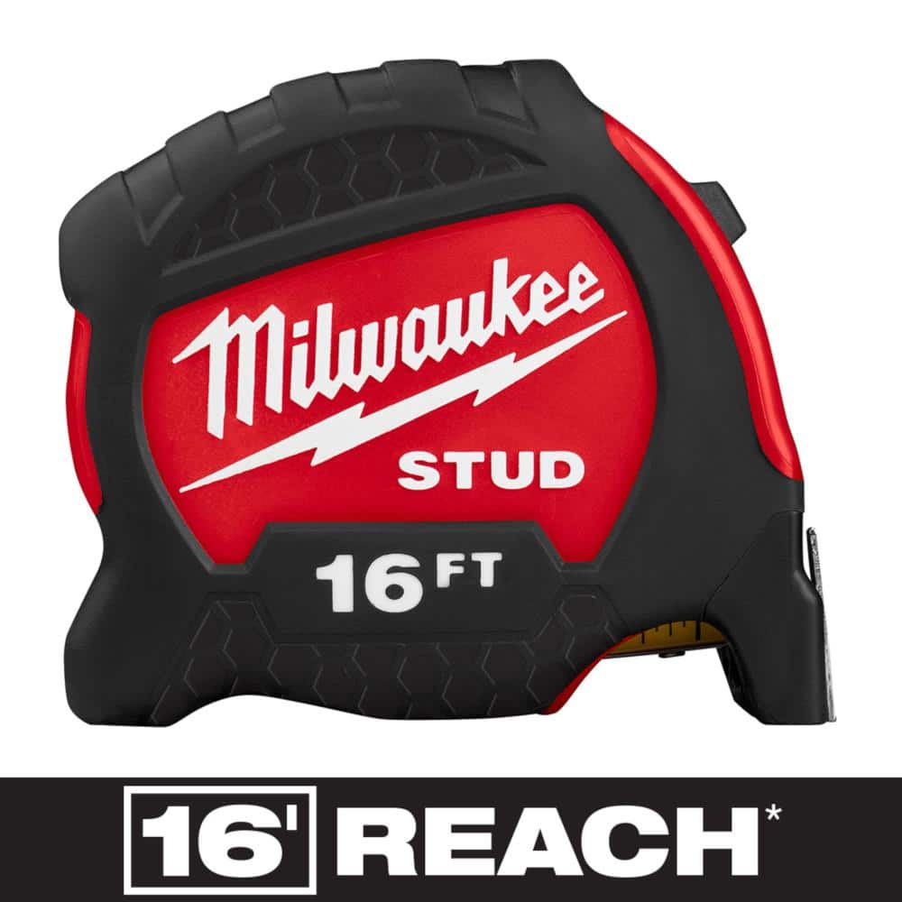Photos - Tape Measure and Surveyor Tape Milwaukee 16 ft. x 1-5/16 in. Gen II STUD Tape Measure with 17 ft. Reach 48-22-9716 