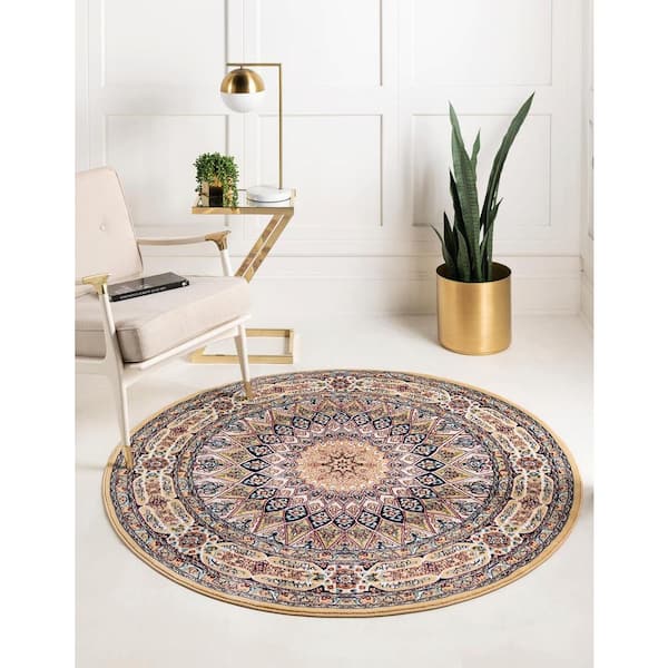 Narenj Adams Tan 10' 0 x 10' 0 Round Rug