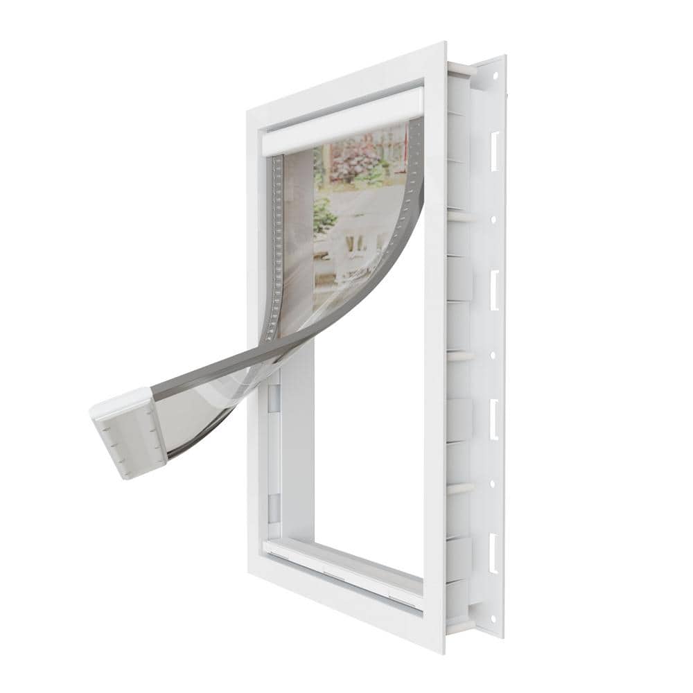 Everbilt 18.in. x 12 in. Large Deluxe Original Frame Dog and Pet Door with Back Baffle