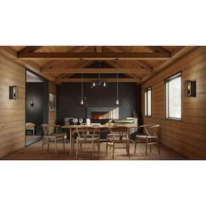 Briarwood Collection 1-Light Black Cerused Kitchen Farmhouse Mini-Pendant Hanging Light