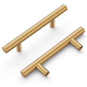 Heritage Designs 3 in. (76.2 mm) Center to Center Brushed Brass Drawer Bar Pull (10-Pack )