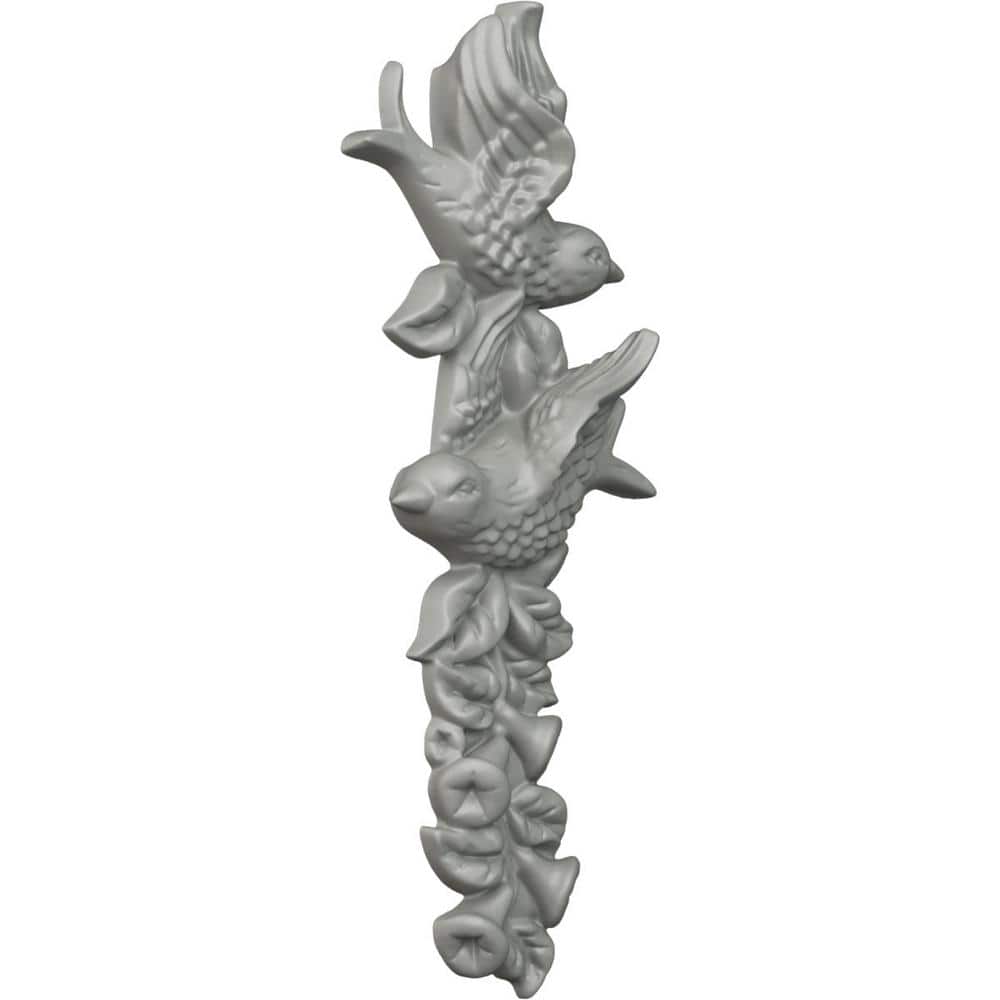 White Polyurethane Bird Drop Applique Onlay