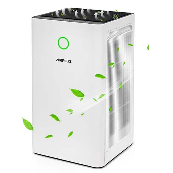 2152 sq. ft. HEPA-True Personal Air Purifier in Whites with Carbon Filters, Child Lock, 230 CFM, 99.97% Air Cleaner