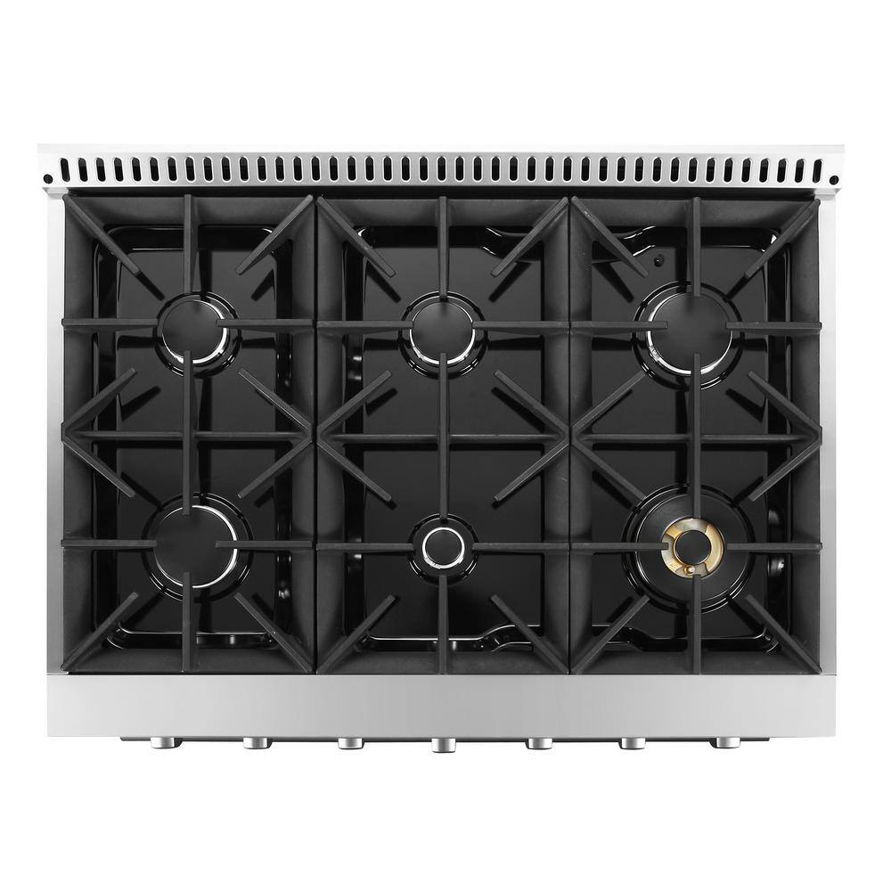 Cosmo 36" Stainless Steel Gas Range with 6 Burners