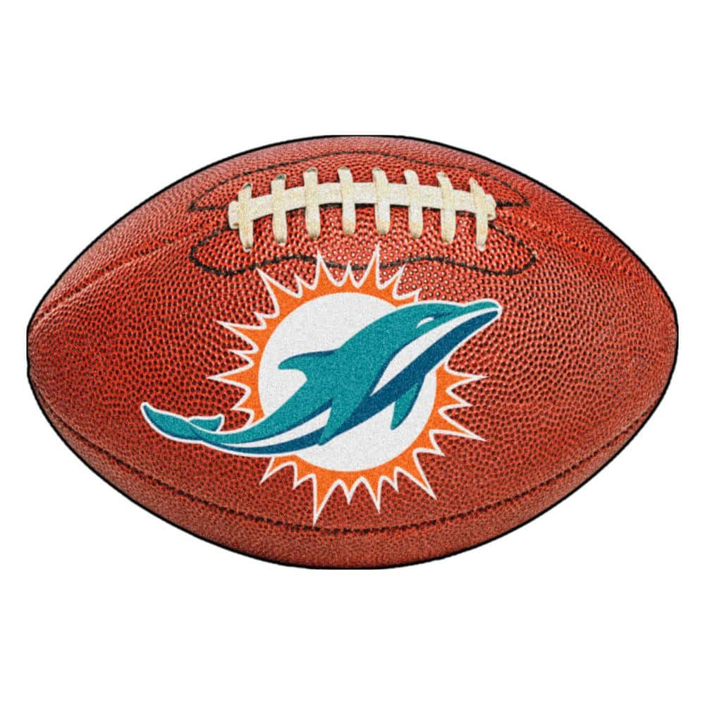 FANMATS Miami Dolphins 3 ft. x 6 ft. Football Field Rug Runner Rug 7357 -  The Home Depot