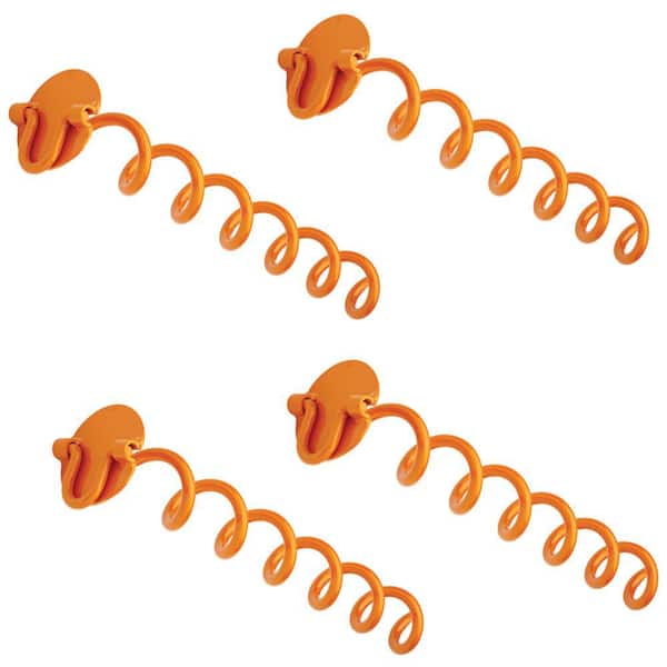 4-Pack 16 in. Steel Folding Ring Spiral Anchor