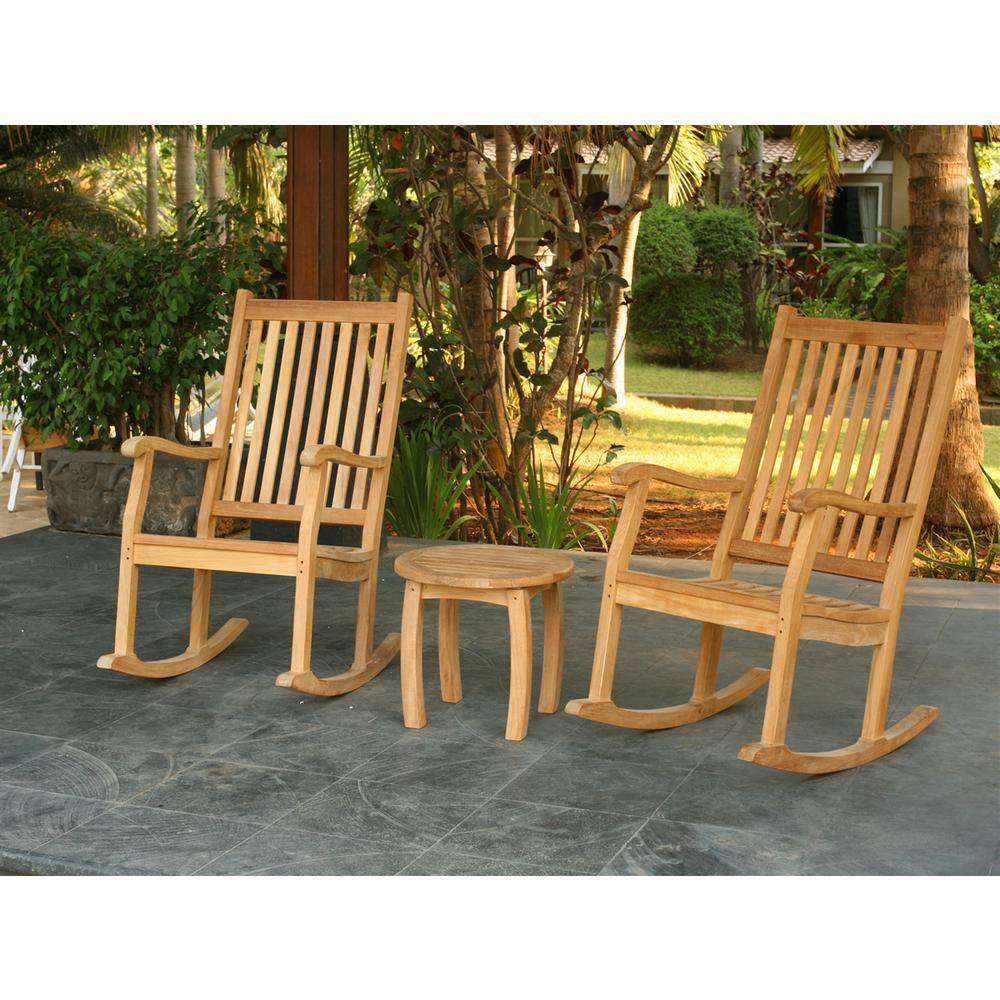 Jakarta 20" Round Teak Wood Outdoor Side Table