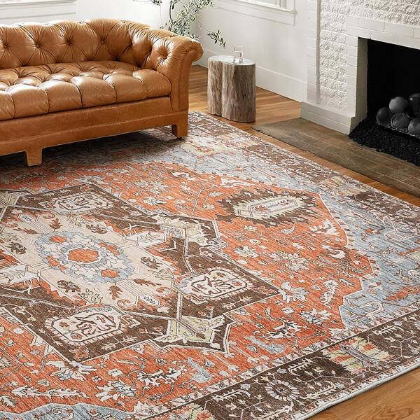 Hot Threshold Distressed area rug, 5 by 8 ft