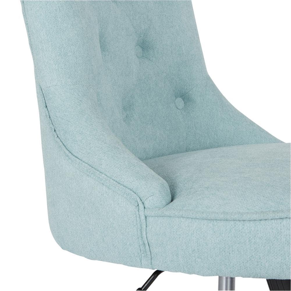 Mist Fabric Armless Swivel Office Chair