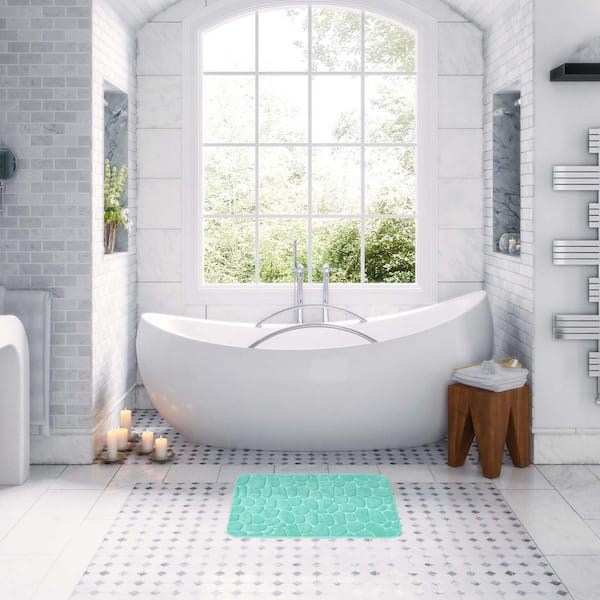 MBOSS Bath Tub Shower Mat Non Slip Bathtub Mats for Bathroom Shower Floor  Mat Bath Mats for Shower Tub Anti Slip Shower Mat with Drain Hole and Large