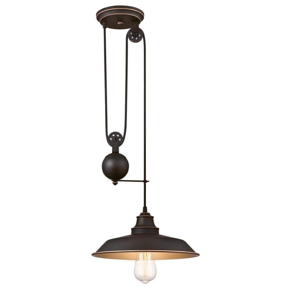 Westinghouse Iron Hill 1-Light Oil Rubbed Bronze with Highlights