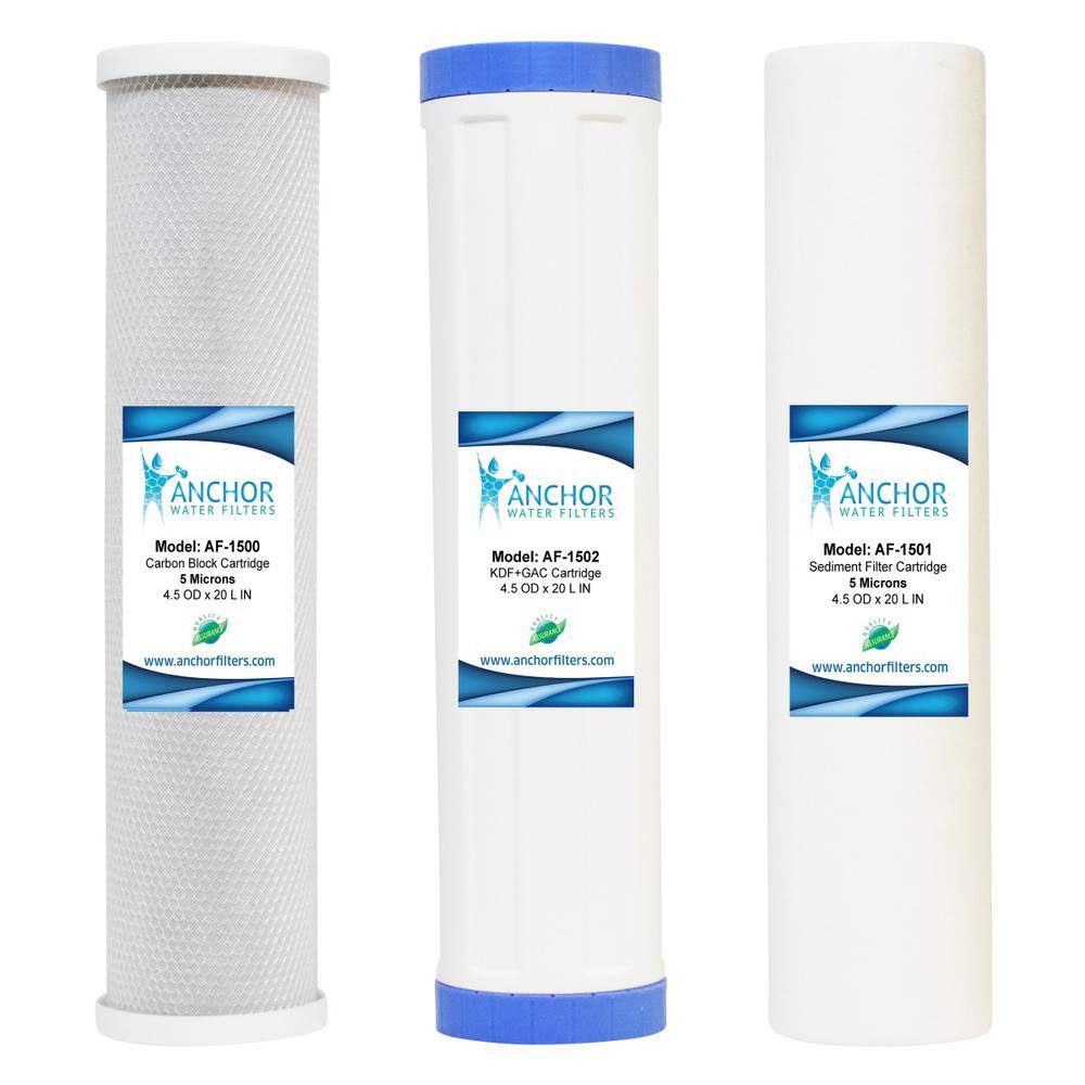 ANCHOR WATER FILTERS 3-Stage Heavy Metal Whole House Water Filter ...