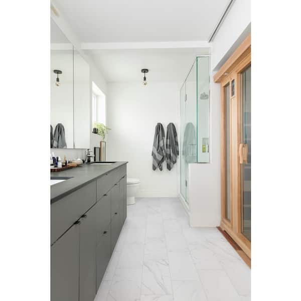 Leonardo Venato 12 in. x 24 in. Matte Porcelain Marble Look Floor and Wall Tile (12 sq. ft./Case)