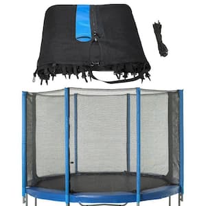 Machrus Trampoline Replacement Net for 10 ft. Round Frames Using 8 Straight Poles, Installs Outside of Frame Net Only