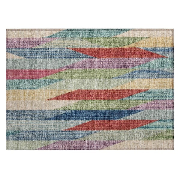 Chantille Machine Washable Indoor/Outdoor Abstract ACN2720 Blue 2 ft. x 3 ft. Accent Rug