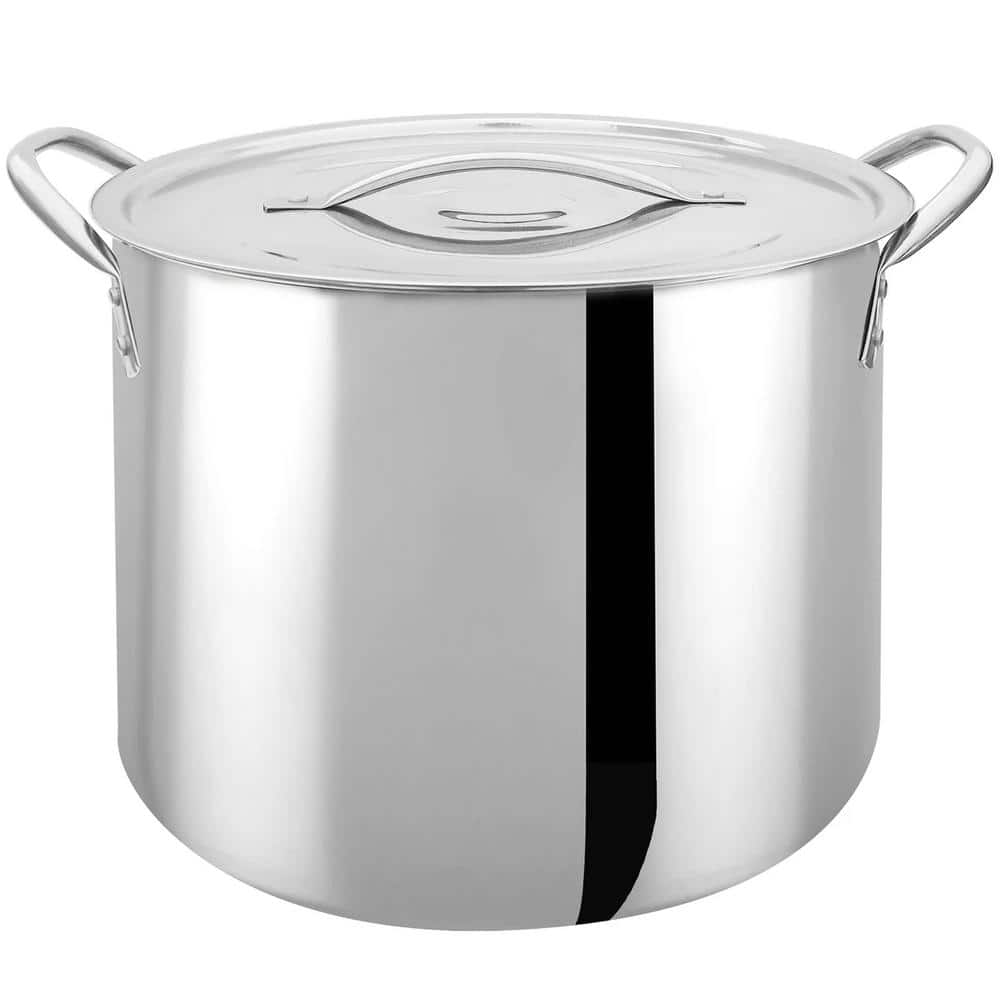 Bene Casa 20 Quart Stainless Steel Silver Stock Pot