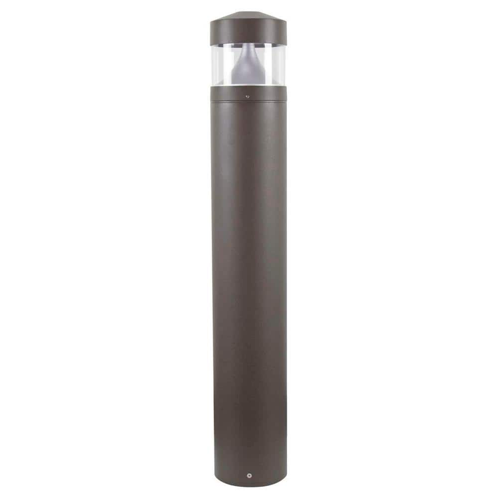 SOLUS Line-Voltage Bronze LED Landscape Bollard Light Exterior with Surface  Mounted Aluminum Construction SPC200BC-L10C-Z - The Home Depot