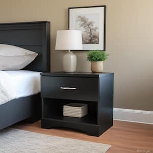 Step One 1-Drawer Nightstand in Pure Black