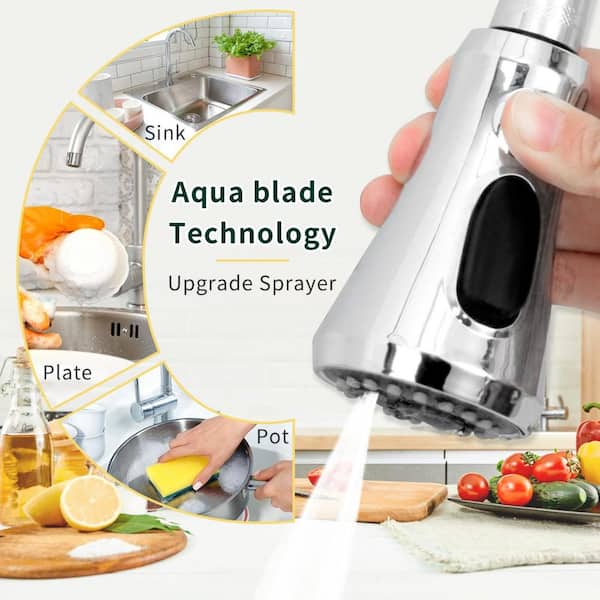 Numhew Sink Faucet Sprayer Set with 59-inch Hose, Water Saving Aerator