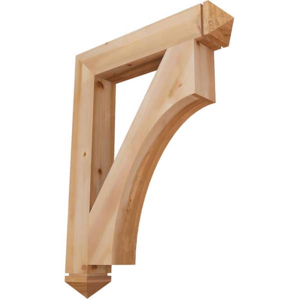 Ekena Millwork 5.5 in. x 48 in. x 36 in. Western Red Cedar Westlake Arts and Crafts Smooth Bracket