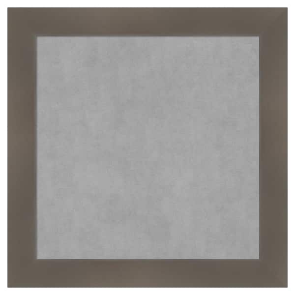 Amanti Art Edwin Clay Grey 14 in. x 14 in. Framed Magnetic Board