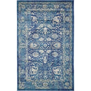 Oslo Osterbro Navy Blue 5' 0 x 8' 0 Area Rug