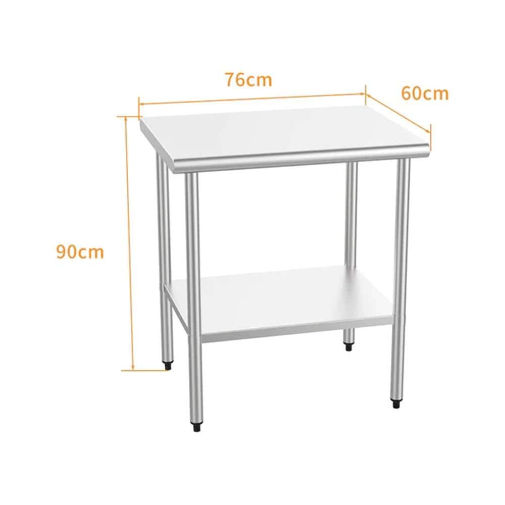 30'' x 24'' Stainless Steel Kitchen Work Table with Adjustable Undershelf