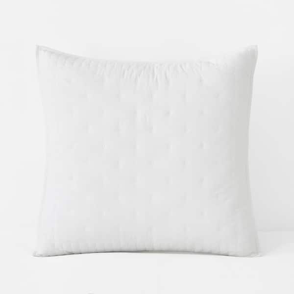 The Company Store Pintuck White Cotton Euro Sham