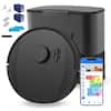 bObsweep UltraVision 8000 Pa 12.5 in. Robotic Vacuum, with Smart Navigation, 180-Day Bag, Carbon Stainless Steel Dock, in Black PET24-7-913