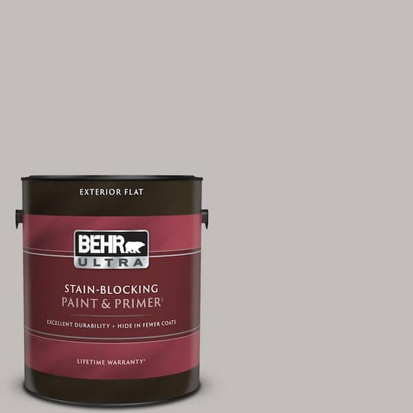 BEHR ULTRA 1 gal. Home Decorators Collection #HDC-WR15-3 Noble Gray Flat Exterior Paint & Primer