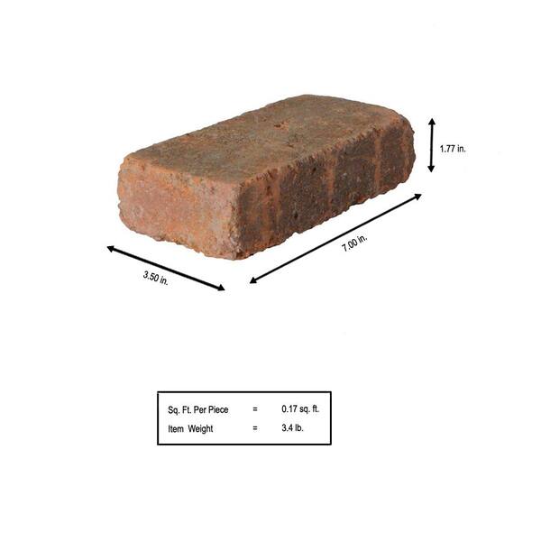 Pavestone Paper Sample Only of RumbleStone 3.5 in. x 7 in. Sierra Blend Concrete Mini Wall Block (1-Piece)