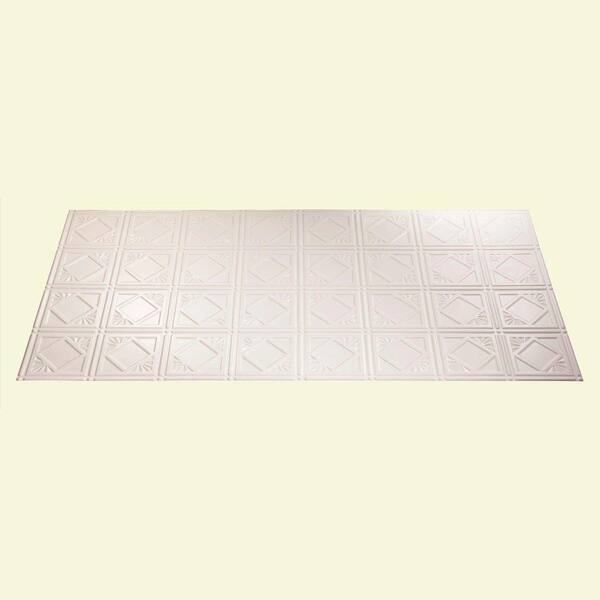 Fasade Traditional 4 2 ft. x 4 ft. Gloss White Lay-in Ceiling Tile