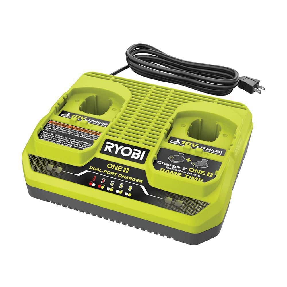 RYOBI ONE+ 18V Dual-Port Simultaneous Charger PCG005 - The Home Depot