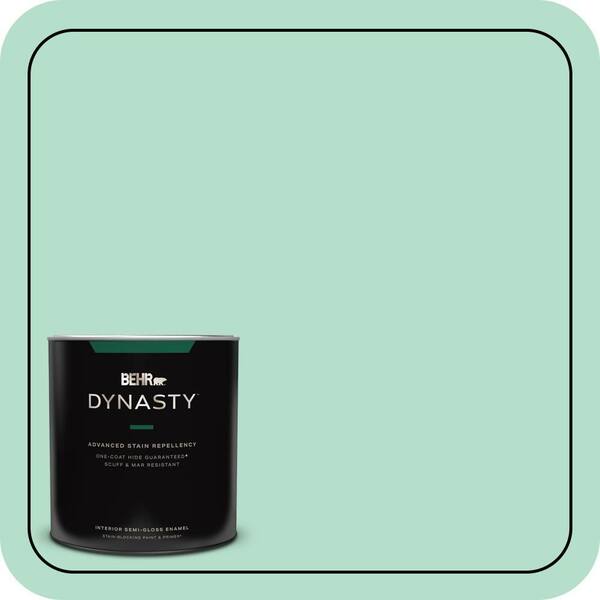 BEHR DYNASTY 1 qt. #480C-3 Aqua Bay Semi-Gloss Enamel Interior Stain-Blocking Paint and Primer