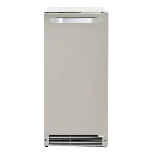 Shallow Depth Outdoor Built-In Undercounter Ice Maker, in Stainless Steel
