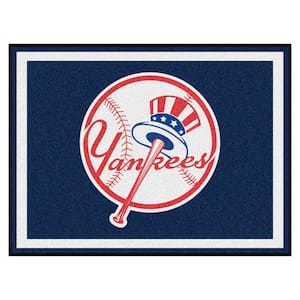 New York Yankees Navy 8 ft. x 10 ft. Plush Area Rug