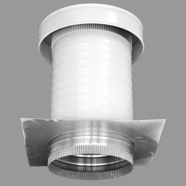 Active Ventilation 9 in. Dia. Aluminum Keepa Roof Jack in White KV