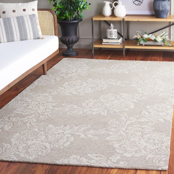 Metro 5 ft. x 8 ft. Beige/Ivory Floral Area Rug