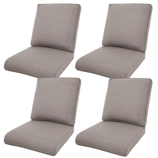 Gymojoy 22 in. x 25 in. 8-Piece Deep Seating Outdoor Lounge Chair Replacement Cushion and Back Pillow in Gray