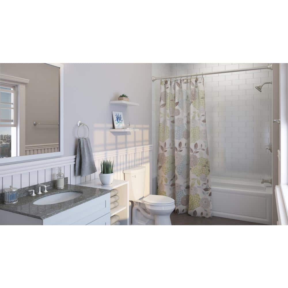 Moen 44-72 Inch Adjustable Brushed Nickel Tension Mounted Shower Curtain Rod