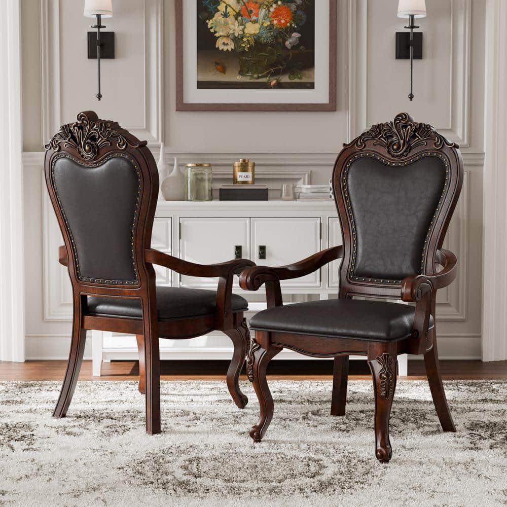 Furniture of America Divino Grand Cherry Leatherette