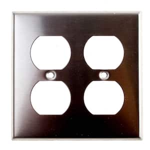Stainless Steel 2-Gang Duplex Outlet Wall Plate (1-Pack)