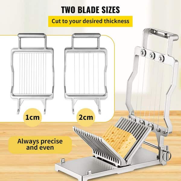 VEVOR Cheese Cutter with Wire 1 cm and 2 cm Cheeser Butter Cutting Blade  Replaceable Cheese Slicer Wire NLQPJRW61VV3169FIV0 - The Home Depot